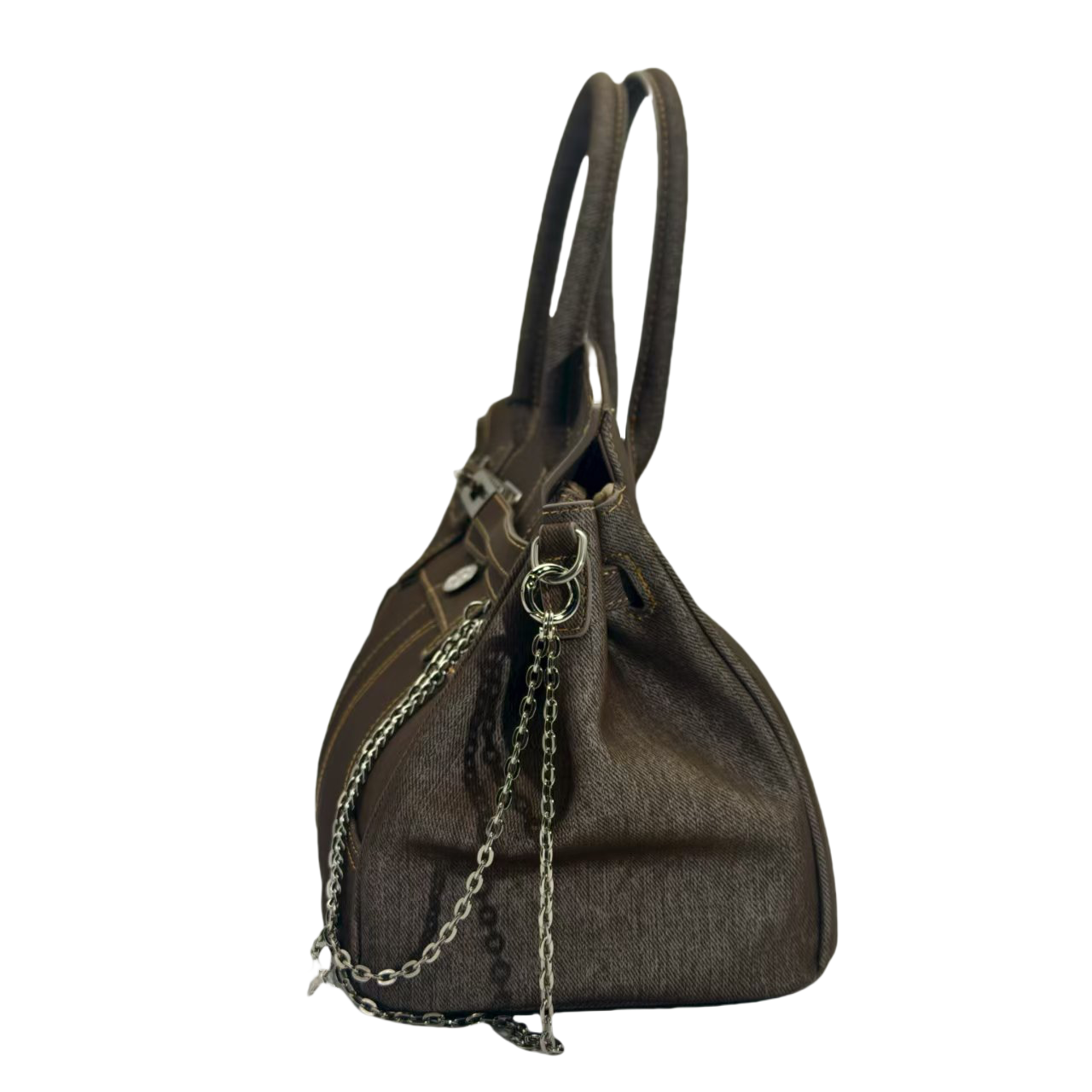 tote bag genuine cowhide sewn single handle single shoulder strap new women's bag with exquisite hardware accessories new special shape design handle shoulder dual purpose bag tote bag genuine cowhide sewn single handle single shoulder strap new women's bag with exquisite hardware accessories new special shape design handle shoulder dual purpose bag