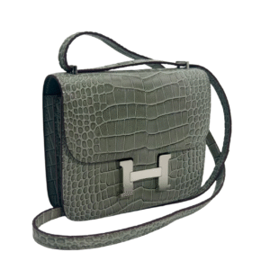 constance size 19 black genuine leather specially designed crocodile texture women's shoulder crossbody bag with super textured metal buckle. the compact and exquisite design meets the women's daily travel, party and weekend date first choice (copy)