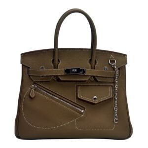 birkin bag size 30, black genuine cowhide hand stitched hac design women's handbag with full bag super textured hardware metal accessories, multifunctional and versatile, suitable for women's daily travel, commuting to important business events, is your first choice for travel no logo