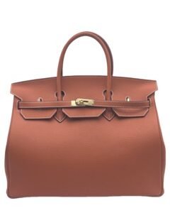 genuine cowhide brikin bag size 40 black with silver buckle, hand sewn double handle tote bag with classic togo texture and exquisite hardware. large size and large capacity, the first choice for mature business women for work, commuting and weekend travel