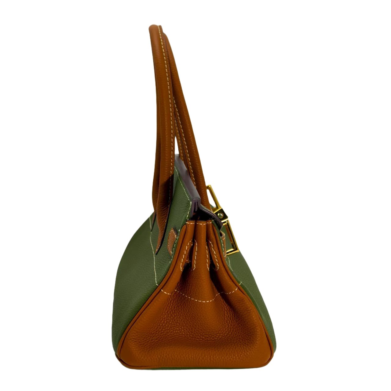 birkin bag size 30, two tone green and brown cowhide leather with gold buckle, horizontal design, women's single shoulder strap crossbody bag, medium size, large capacity, suitable for daily travel no logo birkin bag size 30, two tone green and brown cowhide leather with gold buckle, horizontal design, women's single shoulder strap crossbody bag, medium size, large capacity, suitable for daily travel no logo